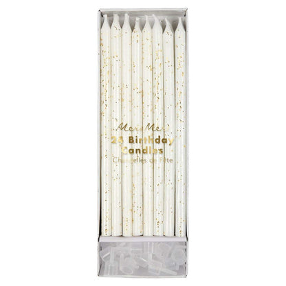Meri Meri Glitter Birthday Candles (Pack of 24), 5.75" Tall, Unscented Meri Meri Candles