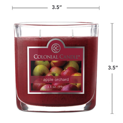 Colonial Candle Apple Orchard Scented Jar Candle, 2 Wick, 3.5 oz, Mottled Wax Candle (Pack of 2)