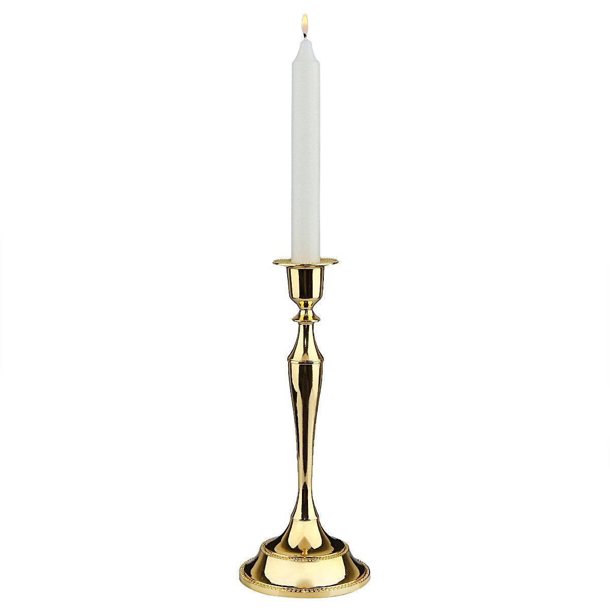 rockcloud Metal Taper Candle Holder Candlestick Decorative Centerpiece,9 inches,Gold