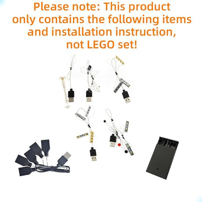 LED Light Kit Compatible with Lego Police Station - Lighting Set for Creator 10278 Building Model (Model Set Not Included)