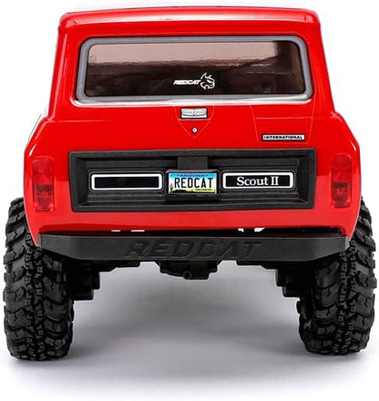 Redcat Racing Ascent-18 Scout II Brushless 1/18 Scale RC Crawler 4WD Remote Control Car Aluminum Chassis Red/Gold Dust