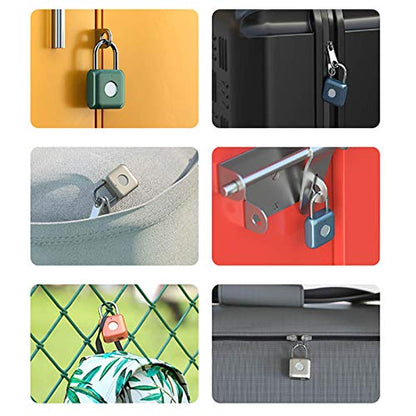 Fingerprint Padlock eLinkSmart Combination Lock - Keyless Locker Lock for School Locker Backpack Suitcase Luggage: Gray Metal Gym Padlock