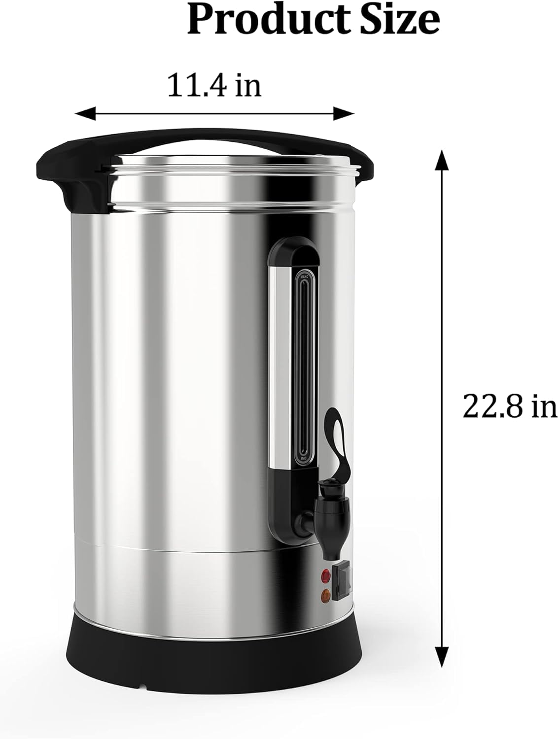 Garvee Coffee Urn 120 Cups/18L, Stainless Steel Commercial Coffee Maker 4.8 gal Electric Large Hot Beverage Hot Water Dispenser Coffee Dispenser Hot Water Urn For Business, Party,Catering,Silver