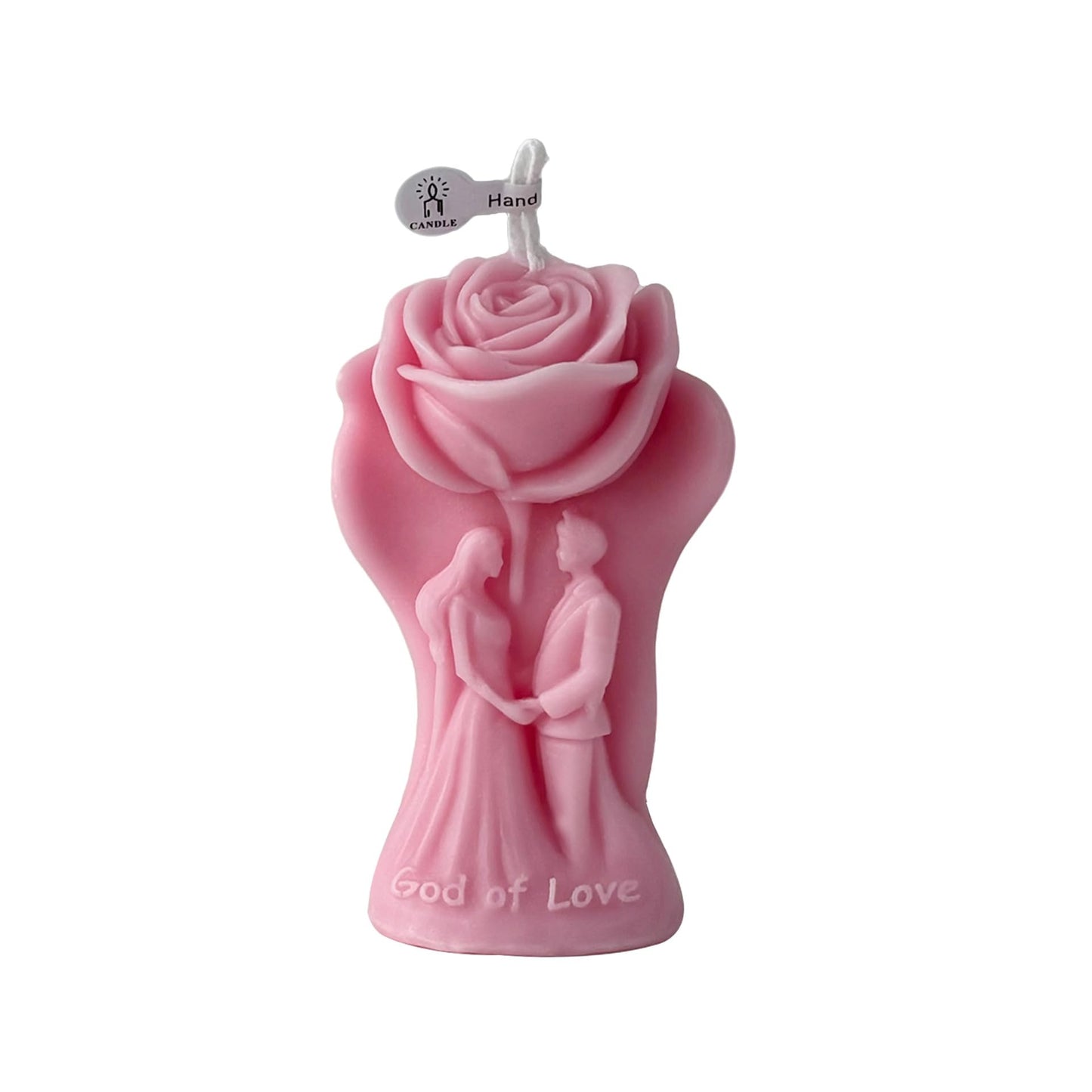 3pcs Valentine's Day Rose Couple Aromatherapy Candles, Romantic Wedding Decoration Gift Candles