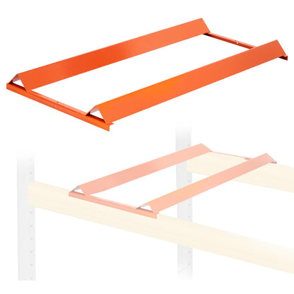 Zonon Pallet Rack Drum Cradle, 43 x 20-3/4 Inch Steel Cradle for 30 and 55 Gallon Drums, Fits 42 Inch Standard Pallet Industrial Storage Racks, Orange