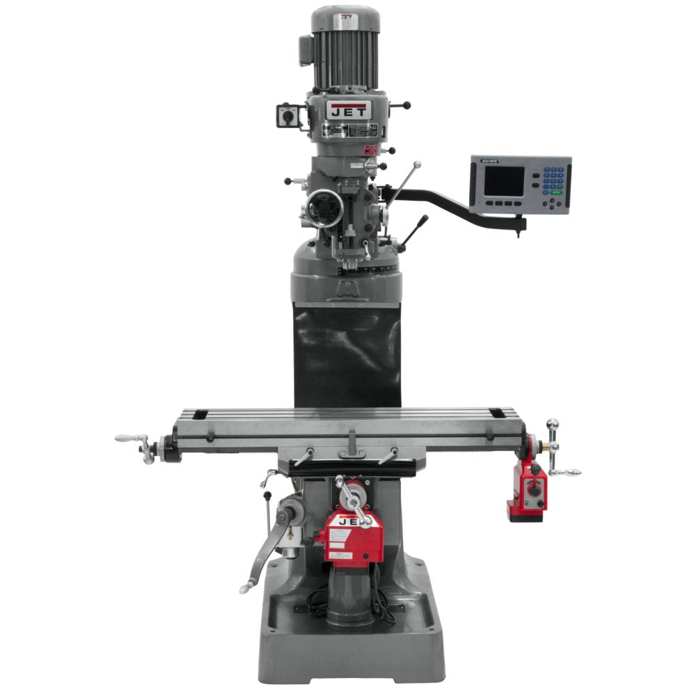 JET JTM-2 Mill With 3-Axis ACU-RITE 203 DRO (Quill) With X and Y-Axis Powerfeeds (690157)