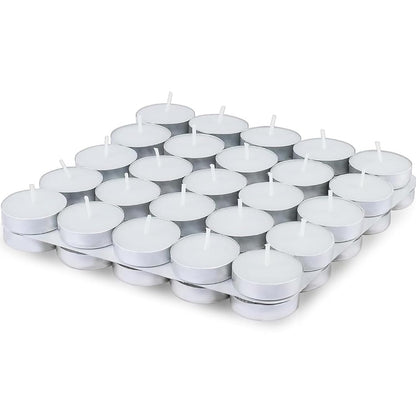 ViMe Light Up Your Home with Decorative Tea Candles Create a Warm Glow Cozy Atmosphere Charming Candlelight Add a Touch of Warmth Pack of 50 Tea Candles