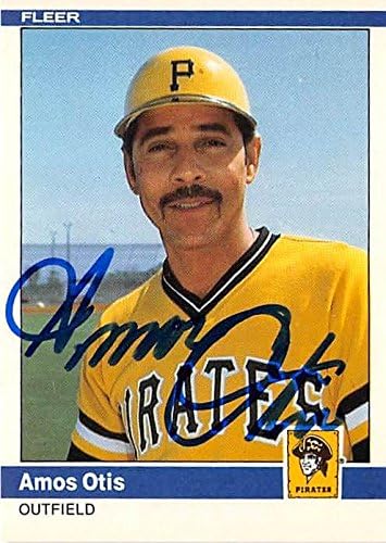 Sports Memorabilia Autograph Warehouse 302107 1984 Fleer Amos Otis Autographed No.U87 Baseball Card - Pittsburgh Pirates