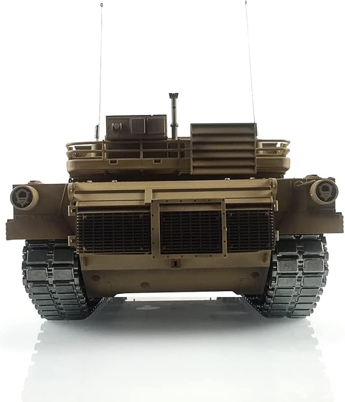Heng Long US in Stock RC Tank 1/16 7.0 Abrams RTR RC Tank 3918 360° Turret Barrel Recoil Metal Track Smoking Unit Battle Tank Military Transport Vehicles BB Shooting Airsoft Tank That Shoot
