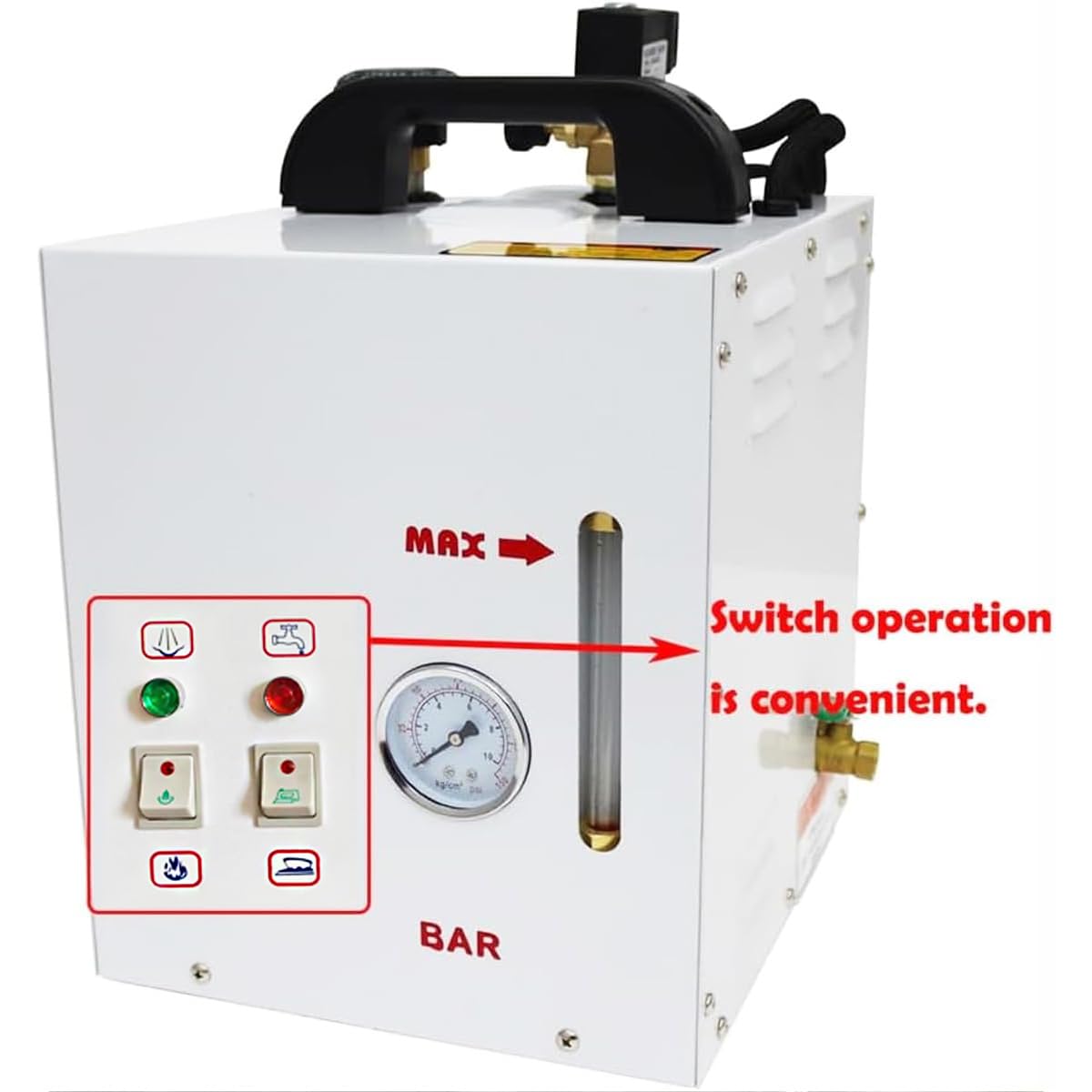 INTBUYING Industrial Steam Iron Curtain Electric Iron Boiler 110V Steam can be adjusted 1600W Booster Iron Clothing Store Laundry Cloth Factories