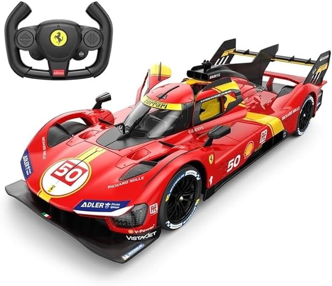 RASTAR RC Car 1/14 Scale 2.4Ghz Remote Control Car for Ferrari 499P #50 Le Mans Champion Racing R/C Toy Car Model Vehicle