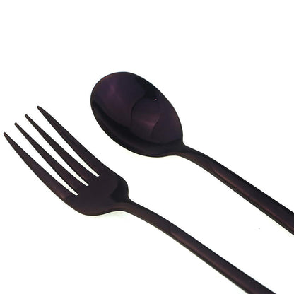 JASHII Mirror Polished Purple 30-Piece SUS304 Stainless Steel Flatware Set