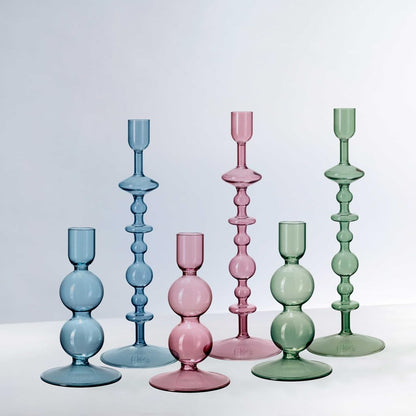 like. by Villeroy & Boch - Like Home Sage Candleholder, Elegant Glass Candleholder for Taper Candles, Home Decoration, Modern Design,Borosilicate Glass, Green