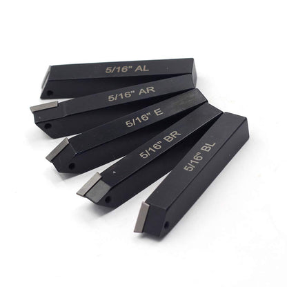 OSCARBIDE 5/16" Mini Lathe Indexable Carbide Turning Tool Holder, Metal Lathe Tools Inserts Bits with Carbide Inserts TCMT090204,5 Pieces/Set