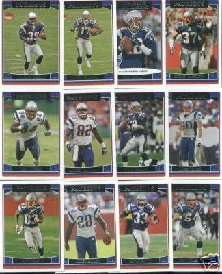 2006 Topps New England Patriots Complete Team Set (12 Cards)