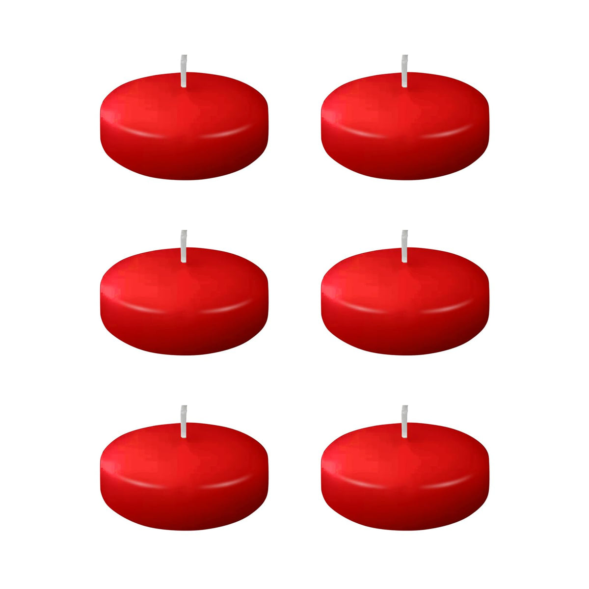 6 Pack 3 Inch Red Floating Candles,3 Inch Floating Candles Unscented,Long Lasting Candles 10 Hours for Valentine's Day,Thanksgiving, Wedding,Christmas,New Year,Party & Pool Decoration