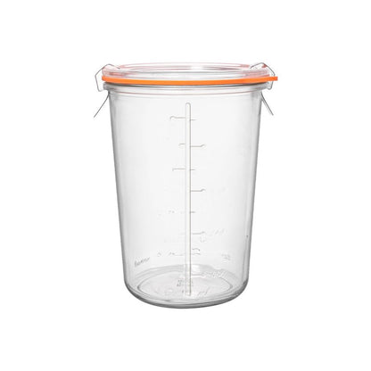 PYVYLO Glass Sourdough Starter Jar,27oz Wide Mouth Jars for Sourdough Starter,Airtight Food Storage Containers with Glass Lid for Bread Baking Supplies