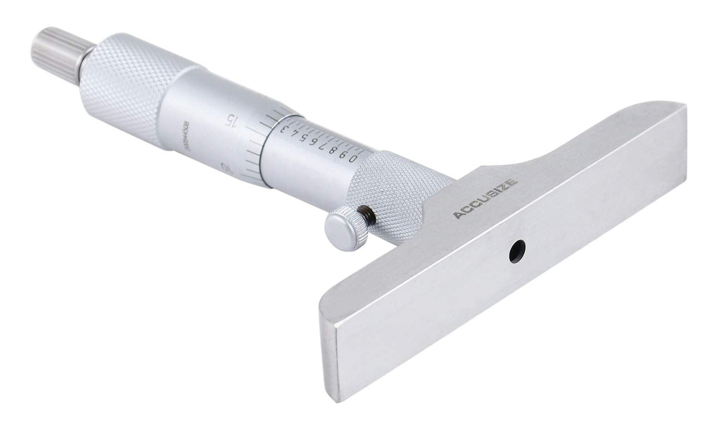 Accusize Industrial Tools 0-6'' by 4'' Base Depth Micrometer, 0.001'' Resolution, 6 Rods, 2025-4201