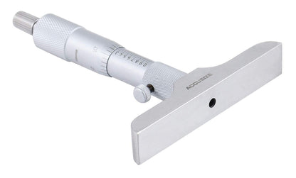 Accusize Industrial Tools 0-6'' by 4'' Base Depth Micrometer, 0.001'' Resolution, 6 Rods, 2025-4201