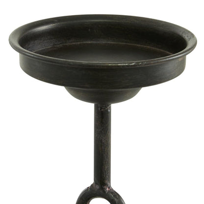 YUHUAWF Candle Holderss 2 Candle Black Metal Candle Holder, Set of 2 Decorative Candlestick