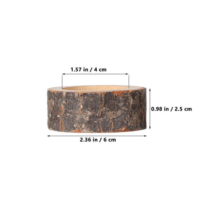 DECHOUS 24Pcs Wooden Tealight Candle Holder: Natural Birch Stump Wood Votive Tealight Holder Candlestick Centerpiece for Wedding, Party, Holiday, Home Decoration, Inner 1.57in