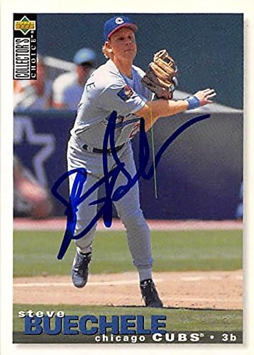 Sports Memorabilia Autograph Warehouse 245635 Steve Buechele Autographed Baseball Card - Chicago Cubs 1995 Upper Deck - No. 203