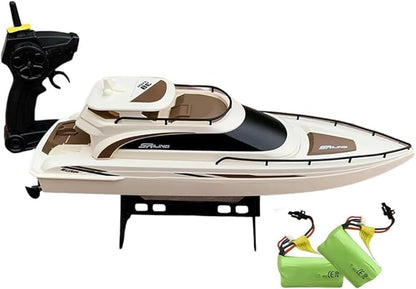 SOWOFA H139 Remote Control Boat Simulation Yacht Boat Model Lakeside Indoor and Outdoor Water Entertainment 15Km/h Cruise Ship Model Suitable for Adults 14+（Dual Battery Version）