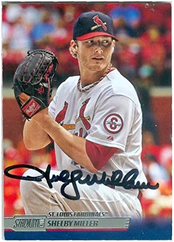 Sports Memorabilia Autograph Warehouse 245899 Shelby Miller Autographed Baseball Card - St Louis Cardinals 2014 Topps Stadium Club - No. 169