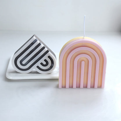 2 Pack Heart Shape Candle Molds - Table Decoration, Resin & Soap Mold, 3D Silicone Mold for Handmade Candles