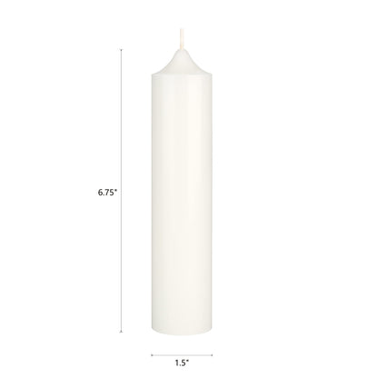 Mega Candles 6 pcs Unscented Romantic White Taper Candles, Hand Poured Wax Candle 6.75 Inch x 1.5 Inch, Sensual Wax Role Play, SM Bondage, Couples, Home Décor, Wedding Receptions, Festivities
