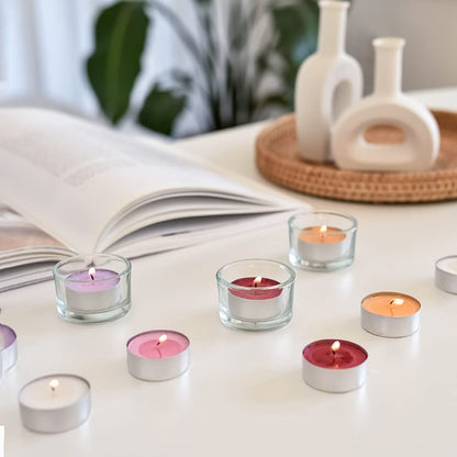 COCODOR Unscented Tealight Candles / 100 Pack / 4-5 Hour Extended Burn Time/Made in Italy, Cotton Wick, Scented Home Deco, Fragrance, Mother's Day