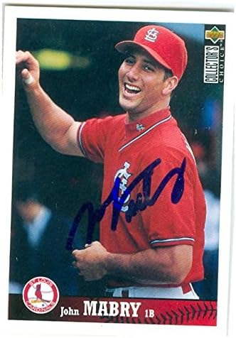 Autograph Warehouse 246035 John Mabry Autographed Baseball Card - St Louis Cardinals 1997 Upper Deck - No. 203