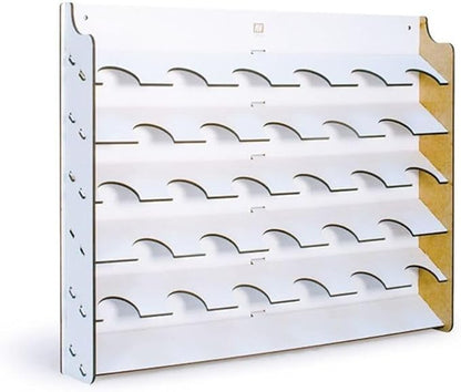 Vallejo - Wall Mounted Paint Display for Organization of Acrylic Paints for Scale Models and Miniatures | Holds 28 Bottles of 35 ml (1.18 fl.oz.) or 60 ml. (2.02 fl.oz.)