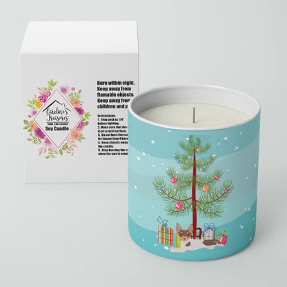 Caroline's Treasures CK3511CDL Toy Fox Terrier Christmas Tree 10 oz Decorative Soy Candle Nature Soy Wax Essential Oil Home Decor Ideal for Bedroom Kitchen Bath Office Gift, 10 oz