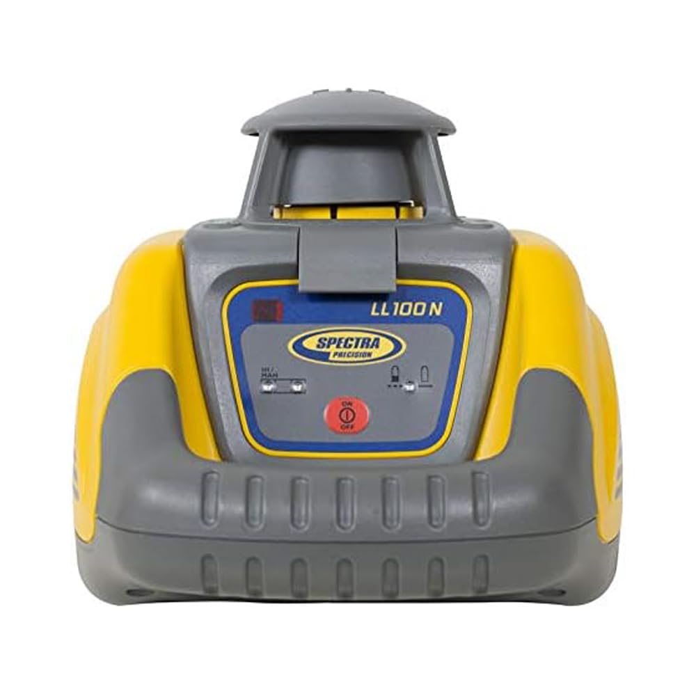 Spectra Precision LL100N-2 Laser Level Kit with HR320 Receiver and Clamp, 15' Grade Rod (Inches), Tripod, and System Case , Yellow