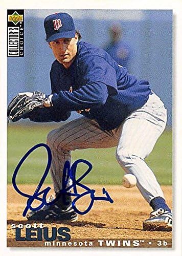 Sports Memorabilia Autograph Warehouse 245824 Scott Leius Autographed Baseball Card - Minnesota Twins 1995 Upper Deck - No. 486