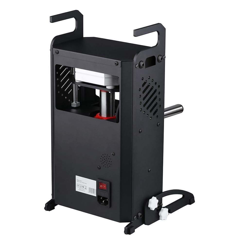 4T Hydraulic Heat Press Machine with Dual Heating Plates 4x4 Inches and Precise Digital Temperature Control LCD Screen for Homeuse Portable Manual Heat Pressing Machine