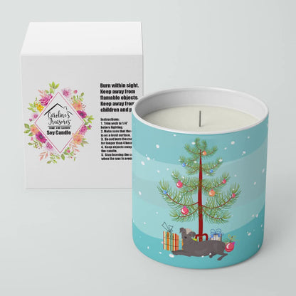Caroline's Treasures CK3499CDL Ecuadorian Hairless Dog Christmas Tree 10 oz Decorative Soy Candle Nature Soy Wax Essential Oil Home Decor Ideal for Bedroom Kitchen Bath Office Gift, 10 oz
