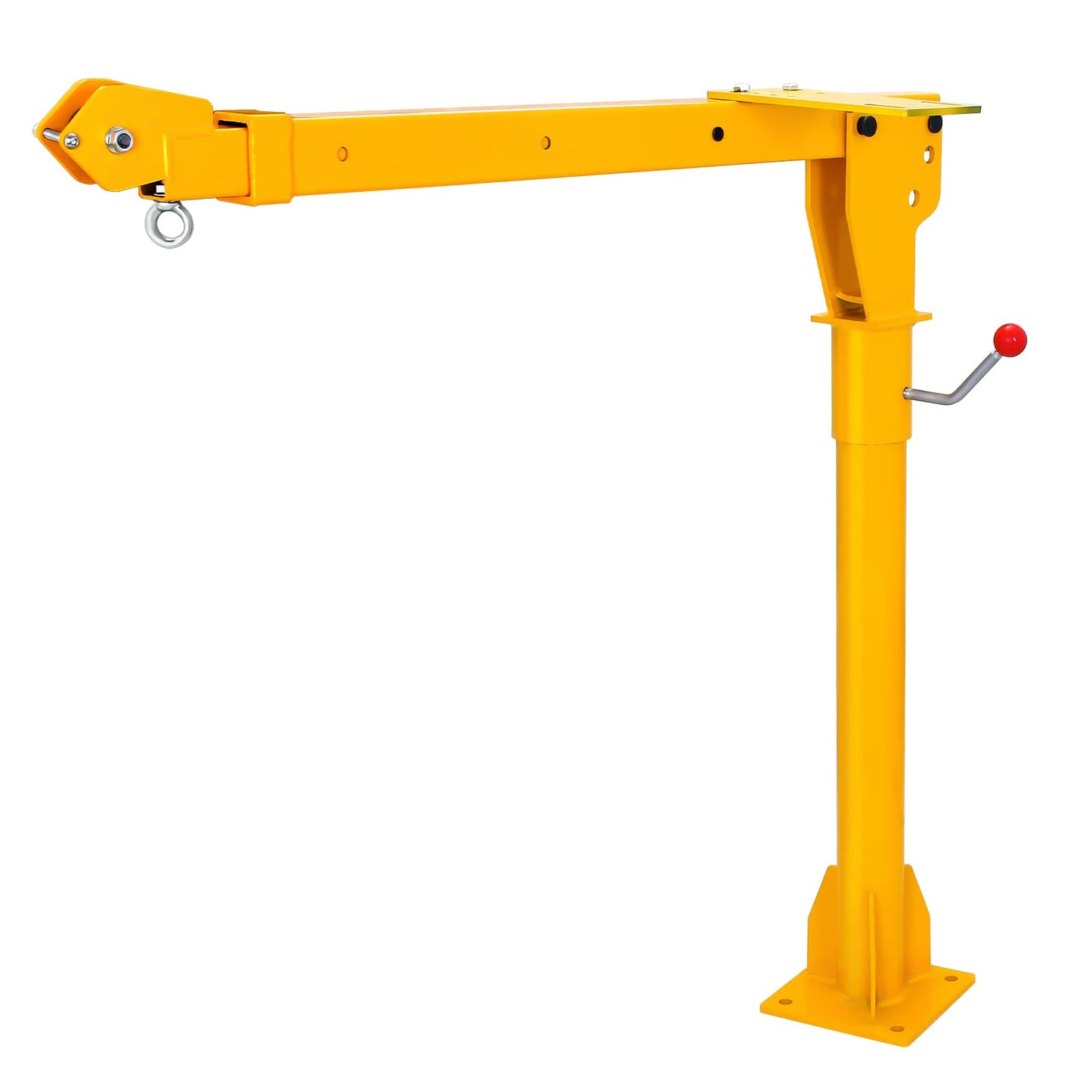 Migoda Davit Crane, 1100 lbs Truck Crane, 360° Swivel Manual Crane for Truck, Crane Hitch for Lifting Goods in Construction, Forestry, Factory, and Transport
