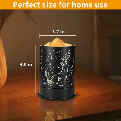 nawaza Metal Wax Melts Warmer 2-in-1 Electric Fragrance Candle Wax Melter and Wax Cubes with LED Light Aromatherapy Essential Oil Burner for Home Office Room Bedroom and Home Décor(Hummingbird Flock)