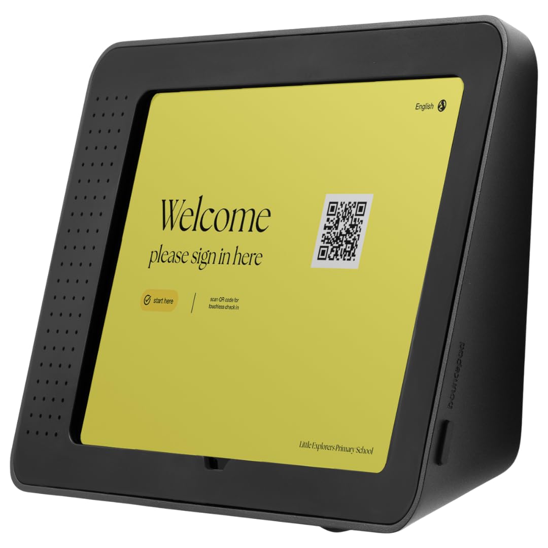 Bouncepad Link iPad POS Stand for Business | Kiosk Stand for Meeting Room Management | Table Mount Tablet Kiosk Register | iPad 10th Gen 10.9 | Black
