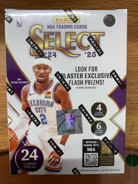 2024-25 Select NBA Basketball Factory Sealed Blaster Box (24 Cards) Retail Exclusive Inserts.