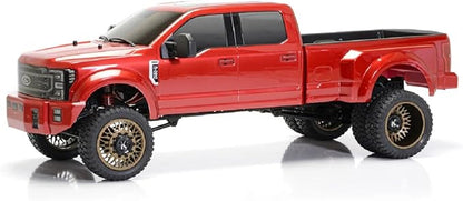 Helidirect CEN Racing 1/10 RC Crawler - F-450 SD KG1 Wheel Edition 4WD RTR Truck All-Terrain Water-Proof for RC Hobbyists Red Candy Apple
