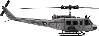 RC ERA C032 UH-1 Huey RC Helicopter 1:48 Scale 6-Axis Gyro 6CH Brushless Flybarless Stabilized Aircraft 3D Inverted Flight Optical Flow Positioning for Adults Hobbyists