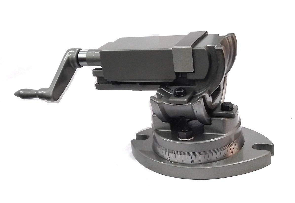 Milling Machine Vise 2"(50 mm)-3 Way (Swivel,Tilting,Angle Vice) Machine Tool Milling Vice Vise Grey