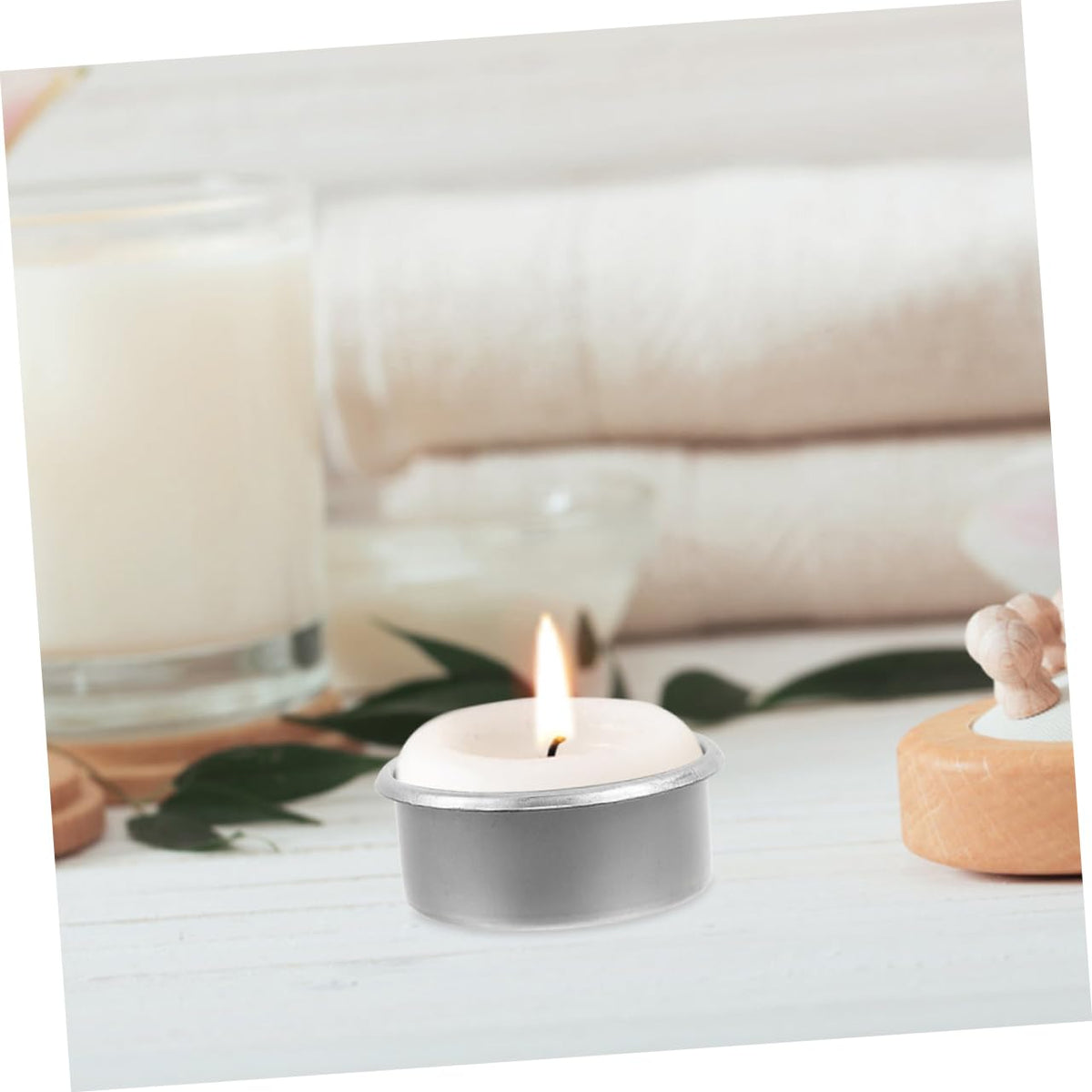 AUTSUPPL 15pcs Metal Tea Light Candle Holders Decorative Tins for Weddings Parties and Home Decor Simple and Elegant Design for Scented Candles Versatile Storage Option