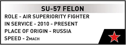 COBI Armed Forces SU-57 Felon Plane Building Set 928 Pieces