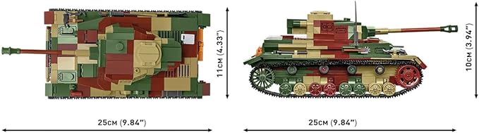 COBI Historical Collection WWII PzKpfw IV Ausf. G Tank Building Set 1107 Pieces