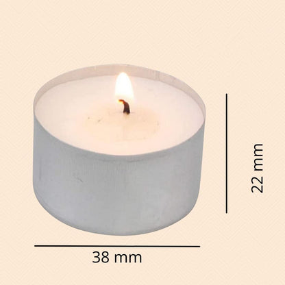 Long Burning Tea Light Candles, 30 Count, 22 Gram Each, 5-6 Hours Burn Time