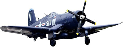 Fms Rc Planes for Adults Remote Control Airplane Warbird F4U Corsair RC Airplane 6CH 1700mm (66.9) Wingspan Blue with Flaps LED Retracts PNP (No Control Battery Charger)